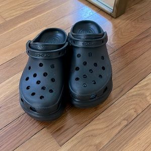 Crocs Black Platforms